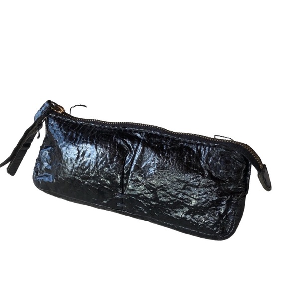 NWOT Black Patent Leather 49 Square Miles clutch - Picture 1 of 7